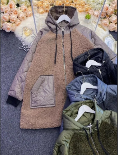 Демисезонная куртка "Барашек", зеленый (Киргизия, разные фабрики) — размеры 72-74