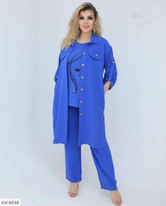 Костюм тройка "Сингапур" синий