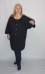 Кардиган черный зефир (Smart-Woman, Россия) — размеры 3XL, 5 XL