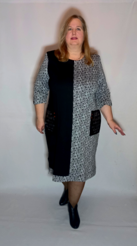 Платье " Ромб карманы"(244) (Киргизия, разные фабрики) — размеры 60, 62