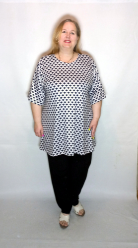 Туника "Классика лето" чешуйки розовые) (Smart-Woman, Россия) — размеры 64-66, 68-70, 72-74, 76-78, 80-82